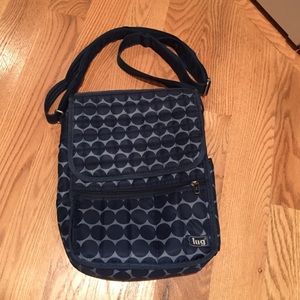 Navy blue Lug cross body bag